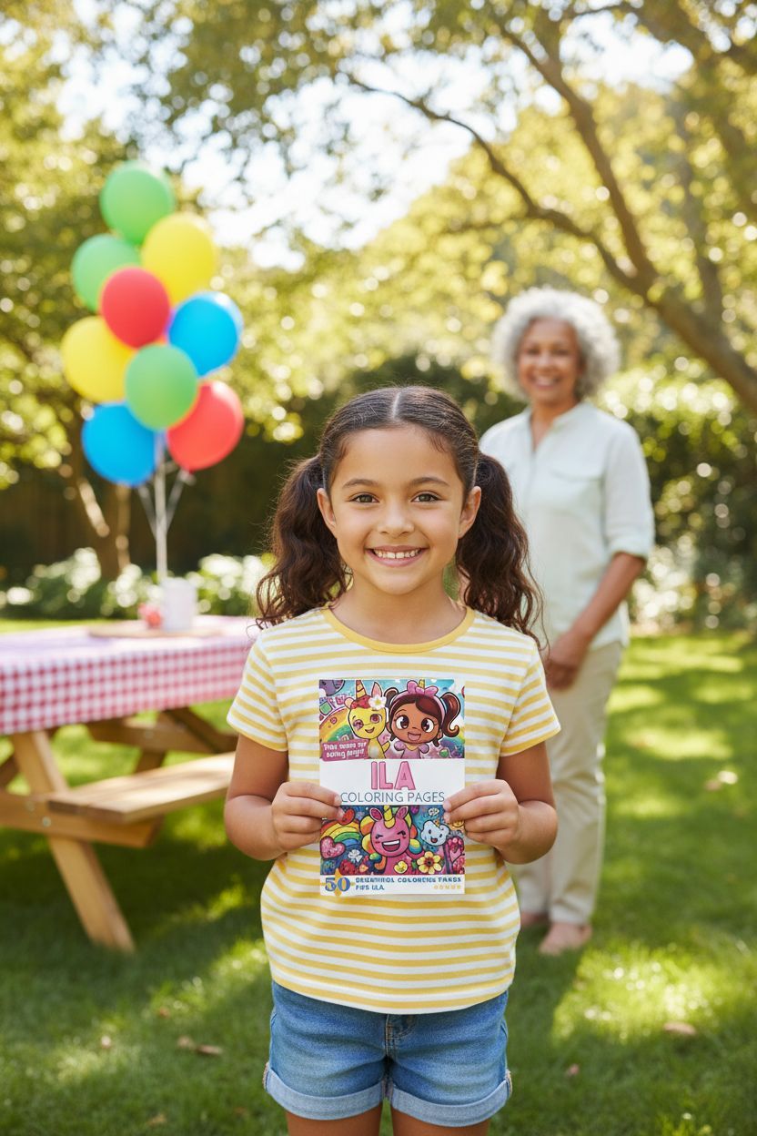 Ila coloring book in use