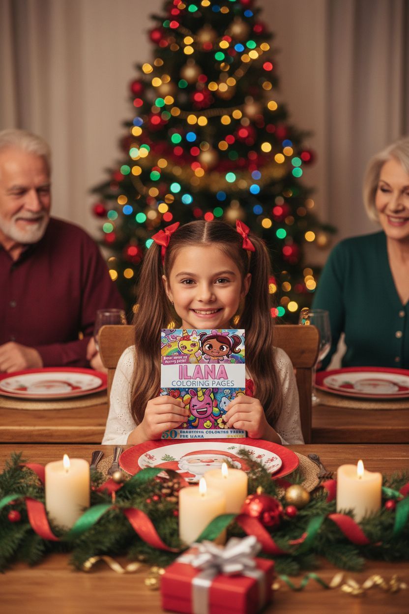 Ilana Christmas coloring pages gift