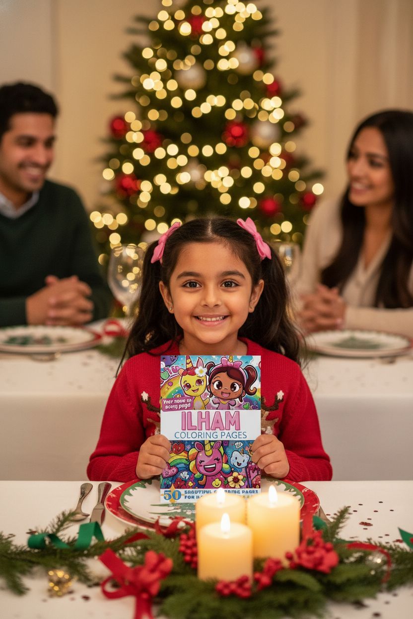 Ilham Christmas coloring pages gift