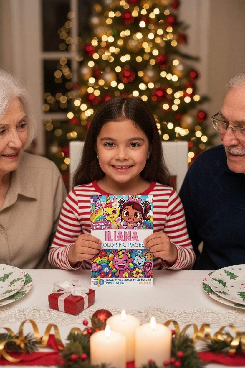 Iliana Christmas coloring pages gift