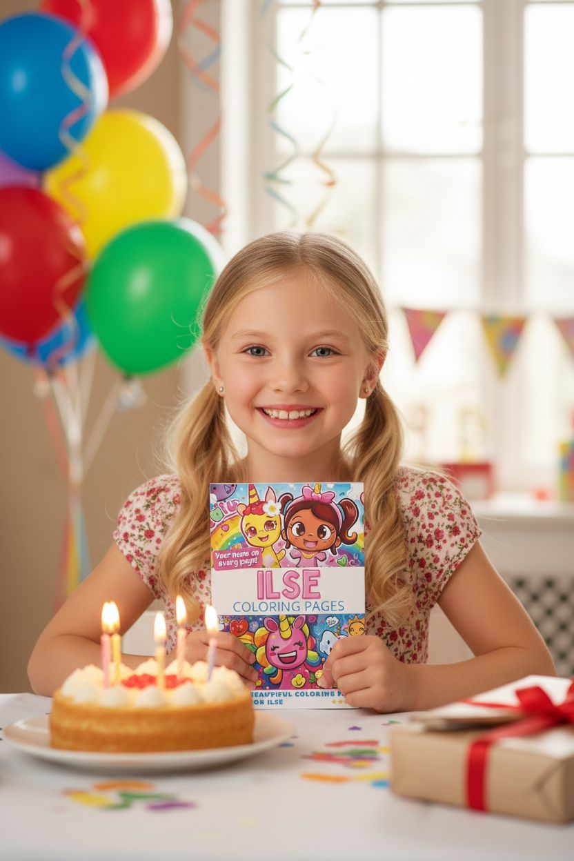 Ilse coloring book in use