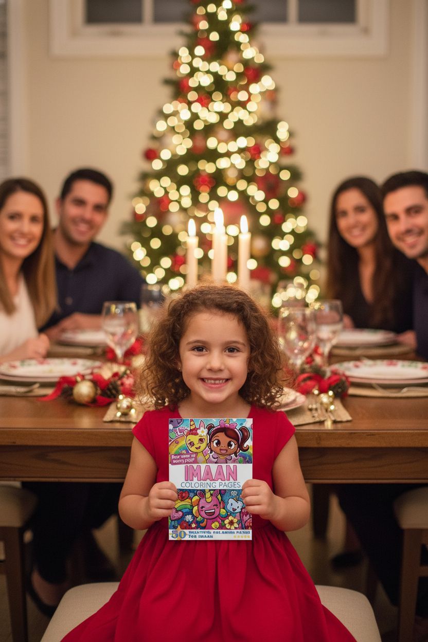 Imaan Christmas coloring pages gift