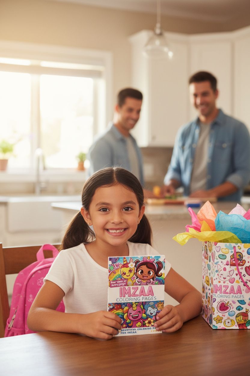 Imzaa coloring book in use