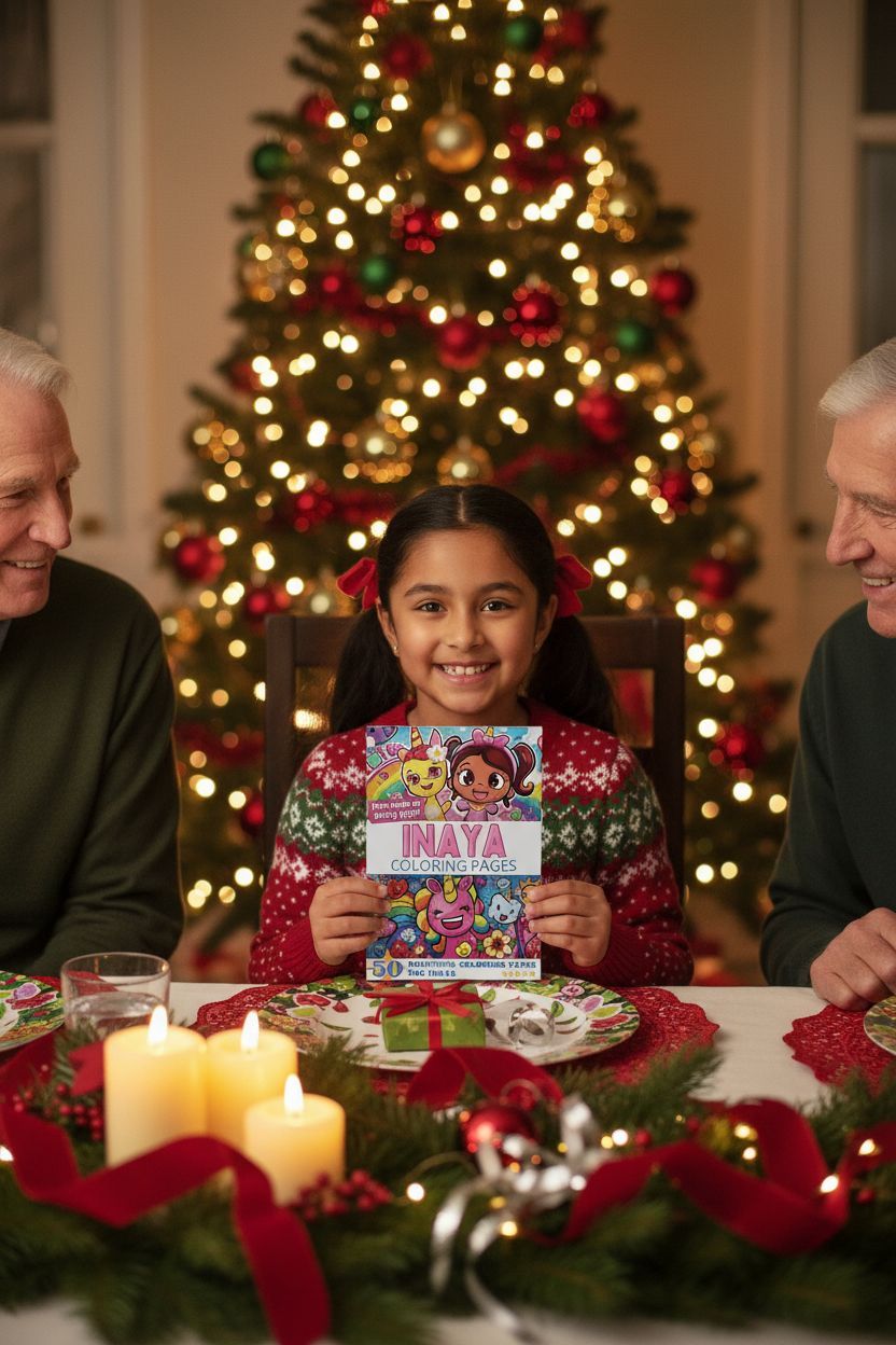 Inaya Christmas coloring pages gift