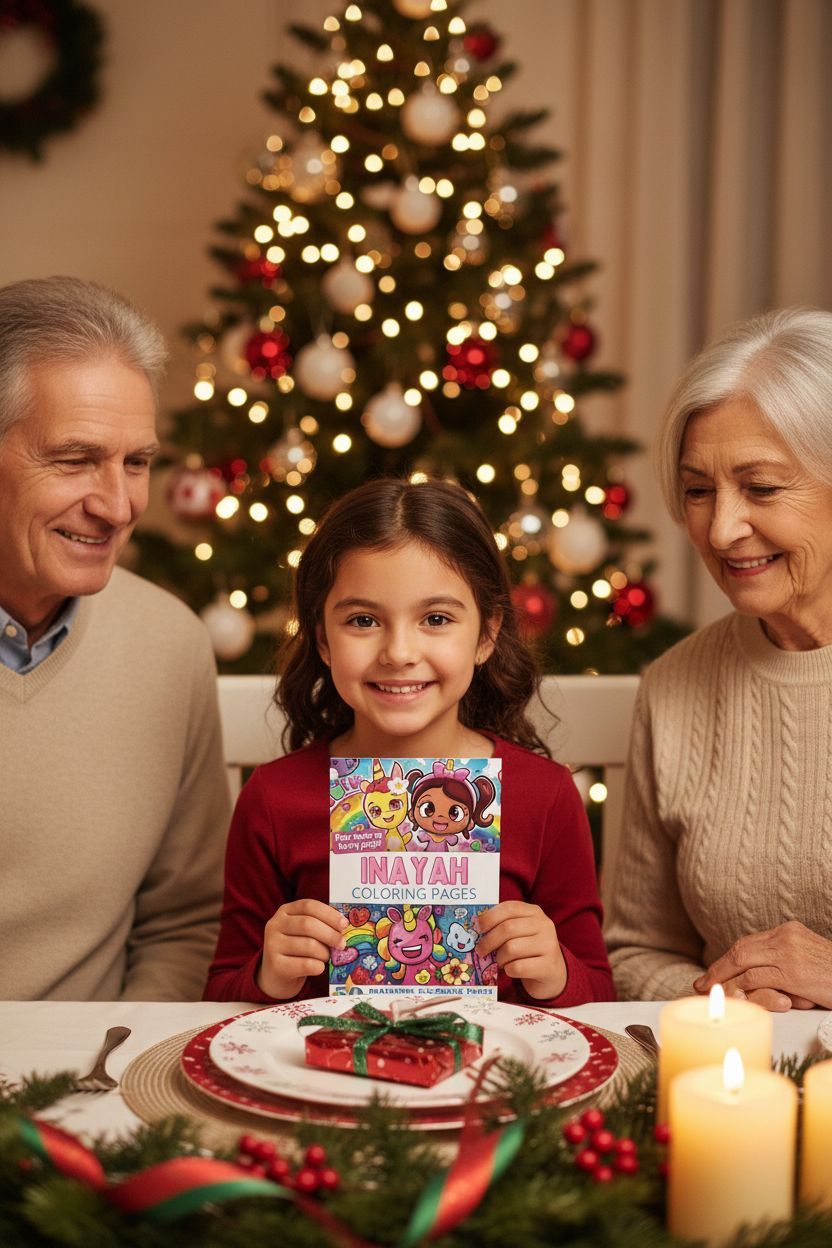 Inayah Christmas coloring pages gift