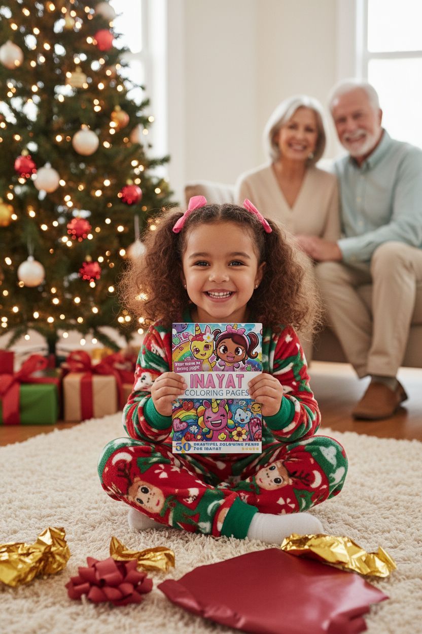 Inayat Christmas coloring pages gift