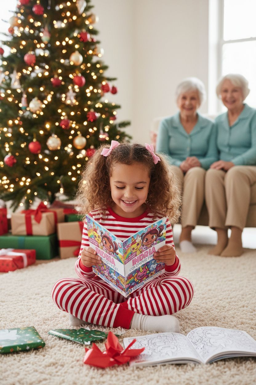 Indria Christmas coloring pages gift