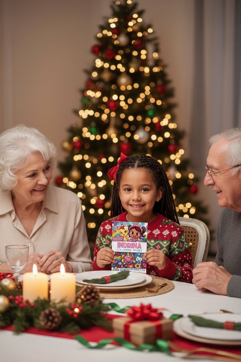 Indrina Christmas coloring pages gift
