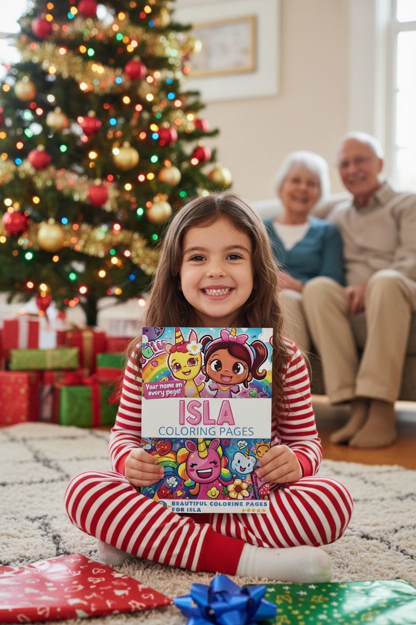 Isla Christmas coloring pages gift
