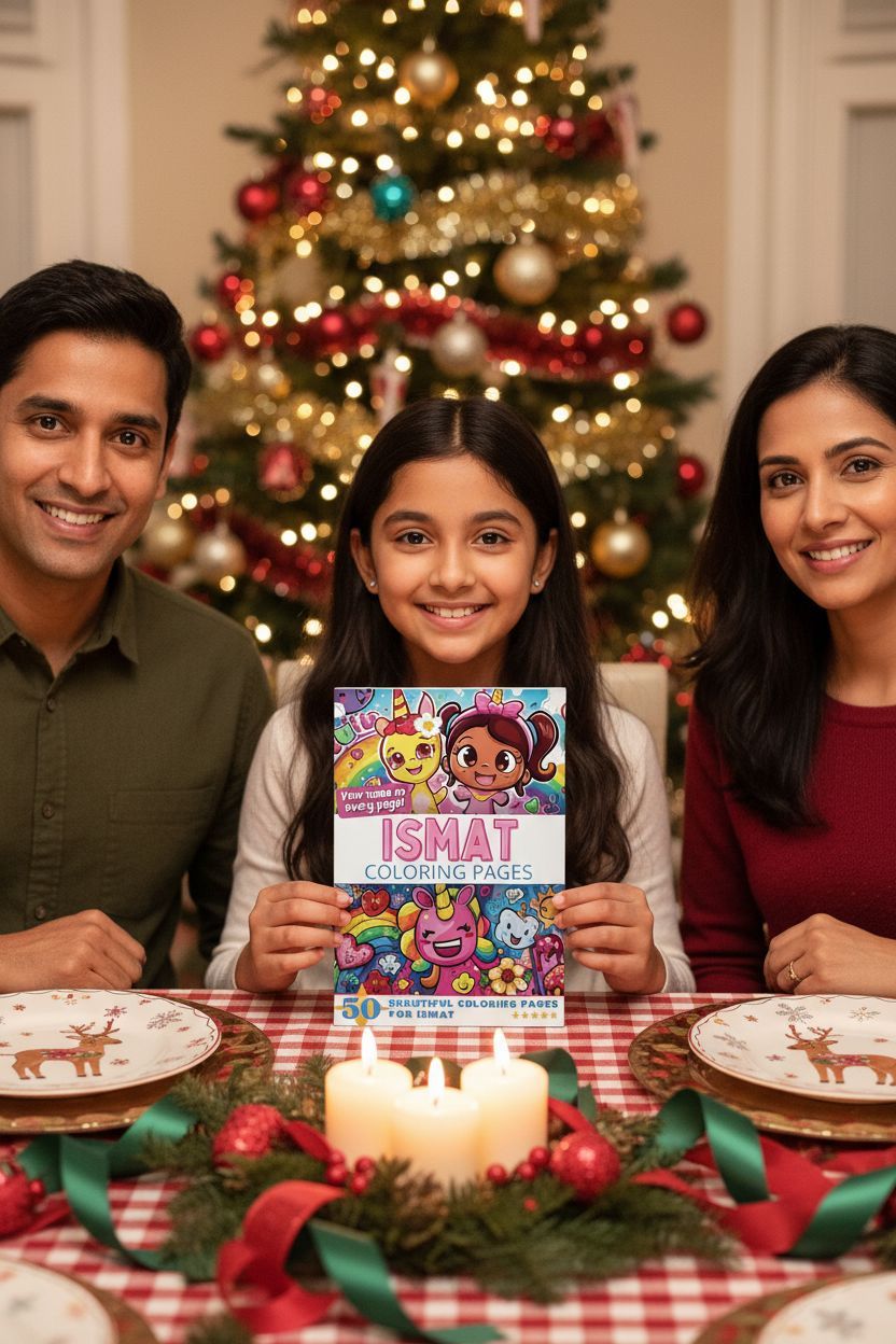 Ismat Christmas coloring pages gift