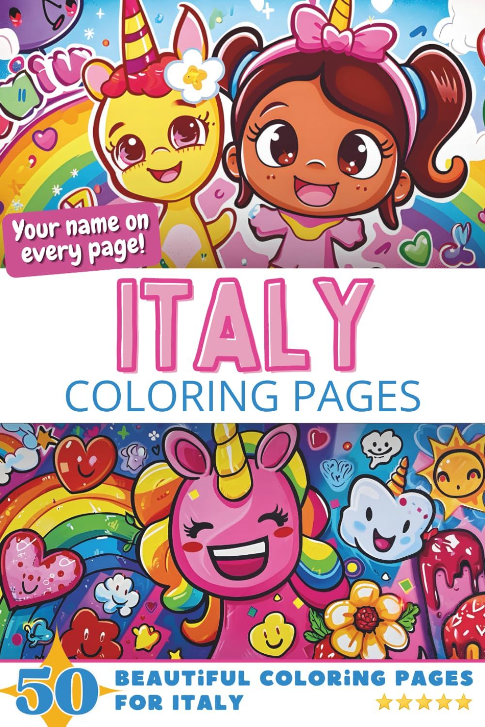 Italy Coloring Book Cover
