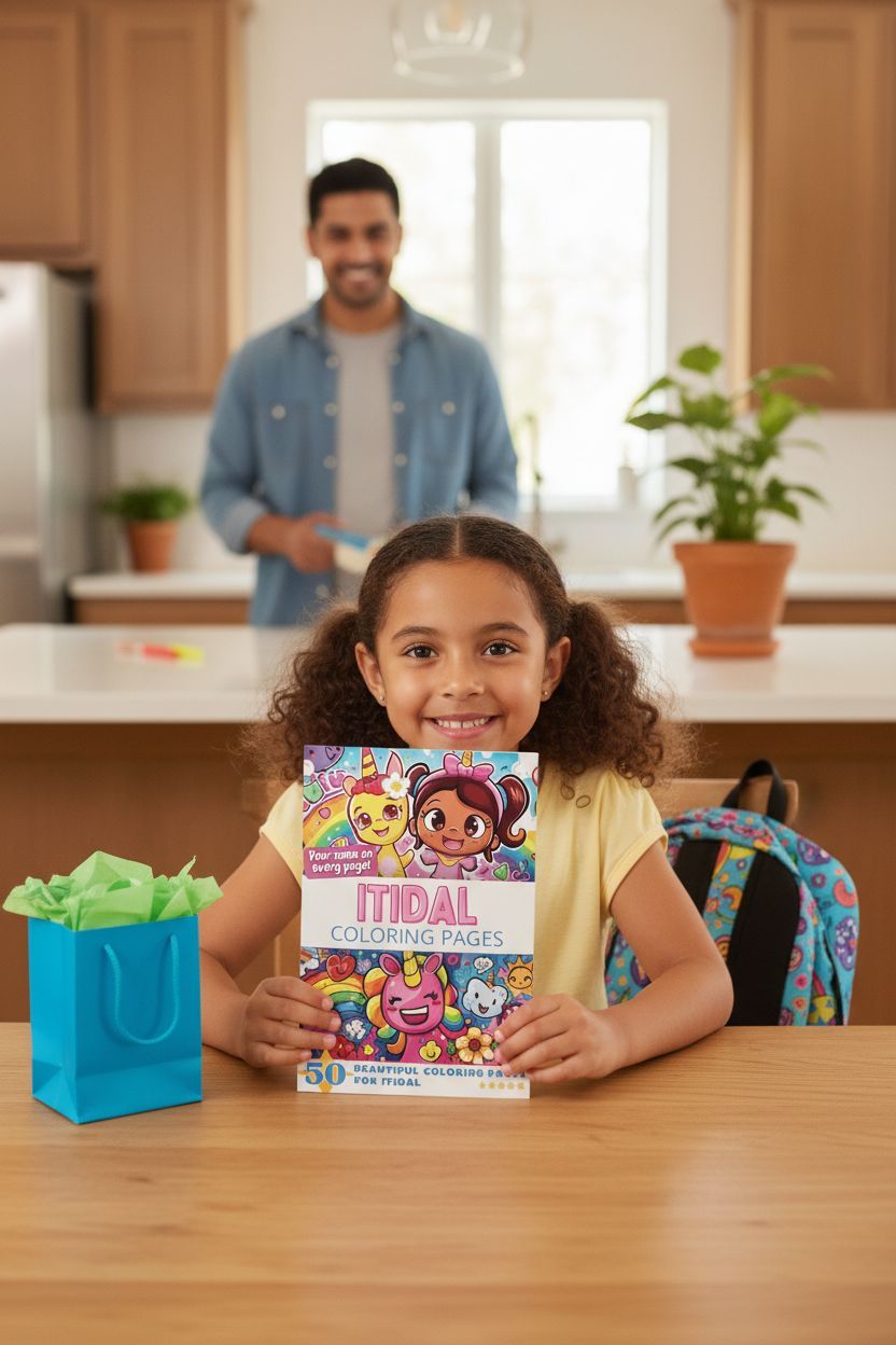 Itidal coloring book in use