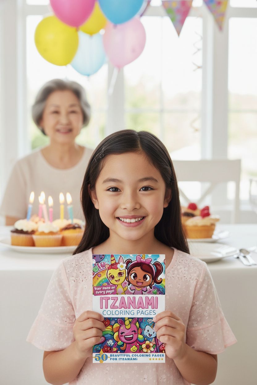 Itzanami coloring book in use
