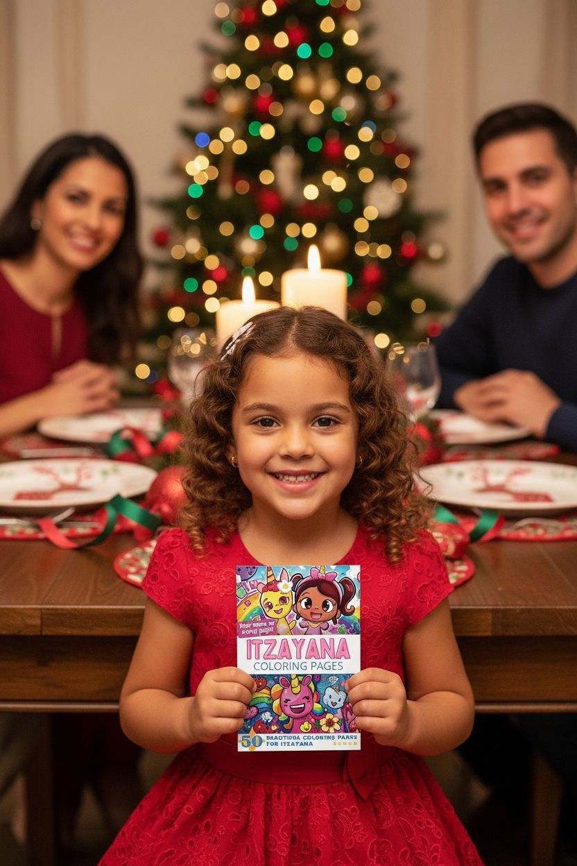 Itzayana Christmas coloring pages gift