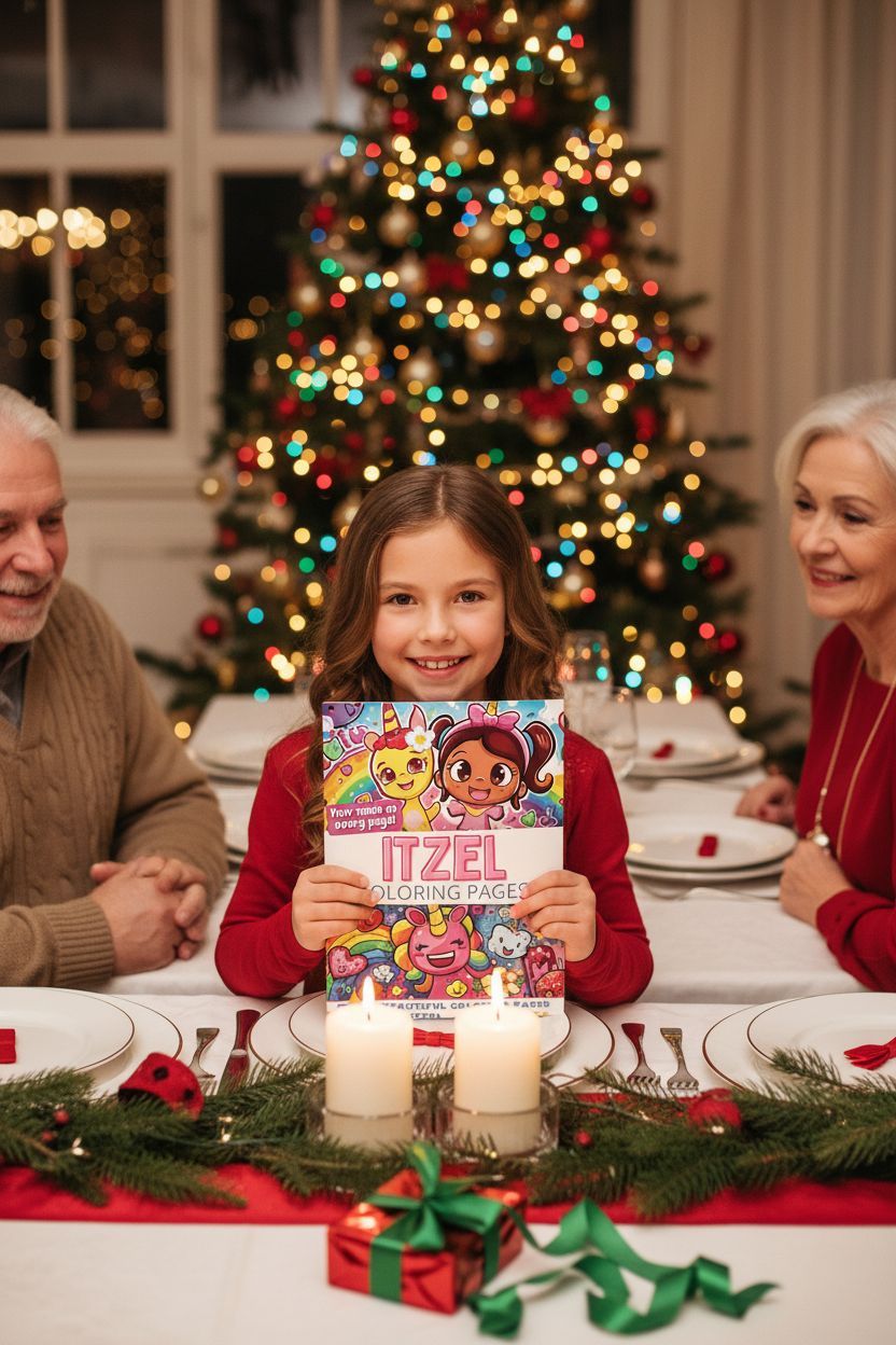 Itzel Christmas coloring pages gift