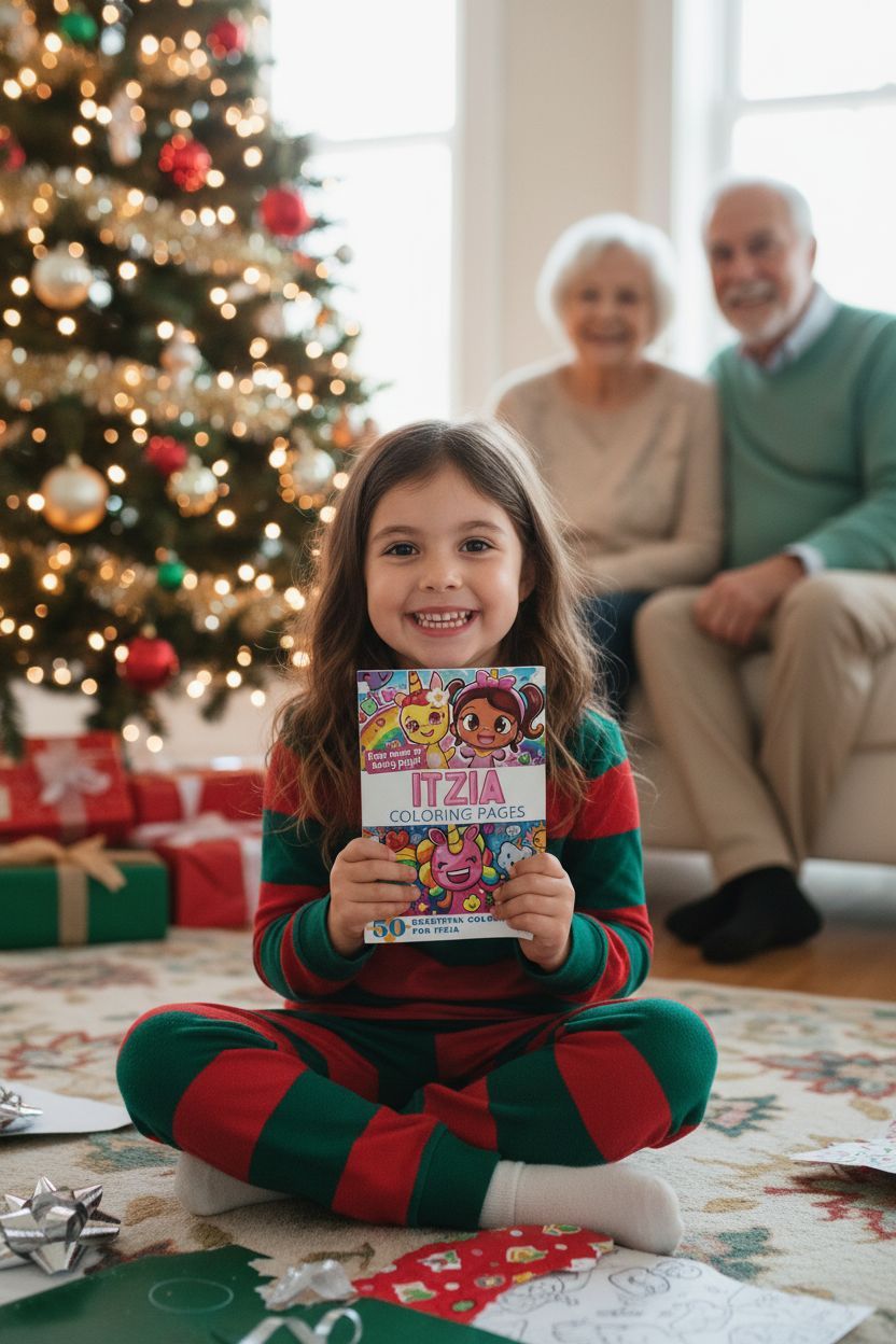 Itzia Christmas coloring pages gift