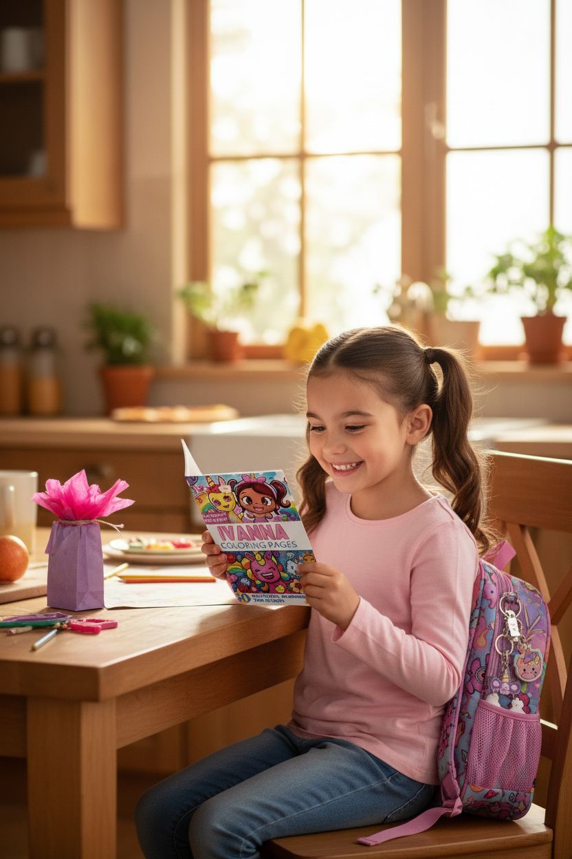 Ivanna coloring book in use