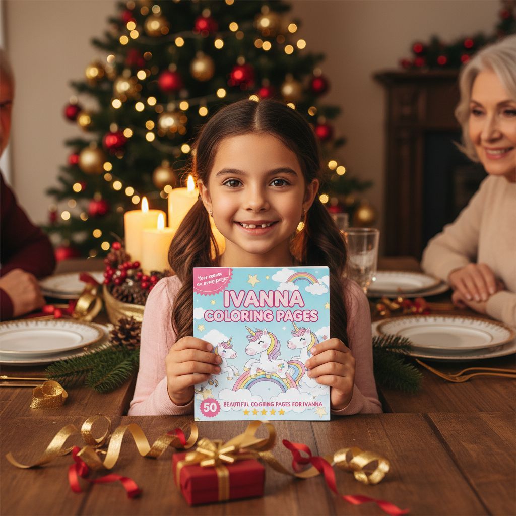 Ivanna Christmas coloring pages gift