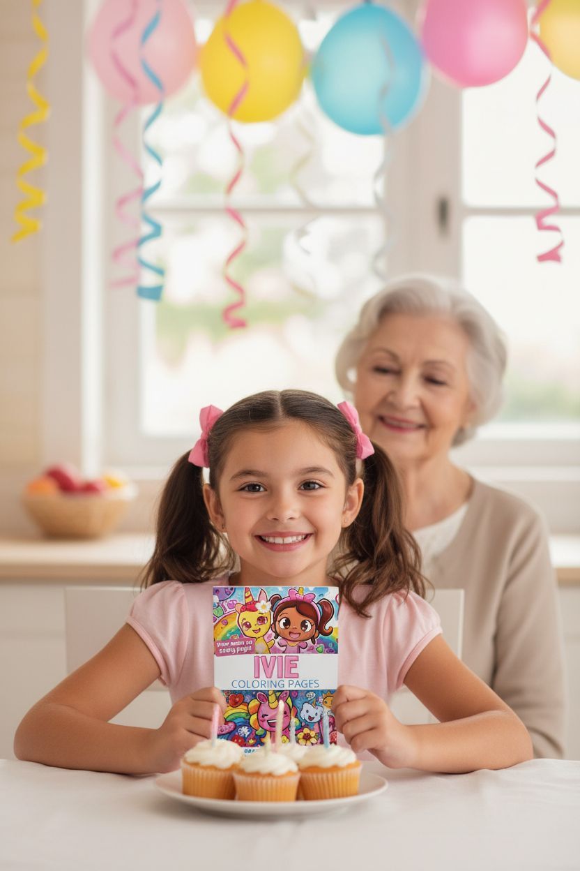 Ivie coloring book in use