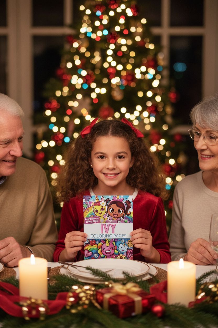 Ivy Christmas coloring pages gift