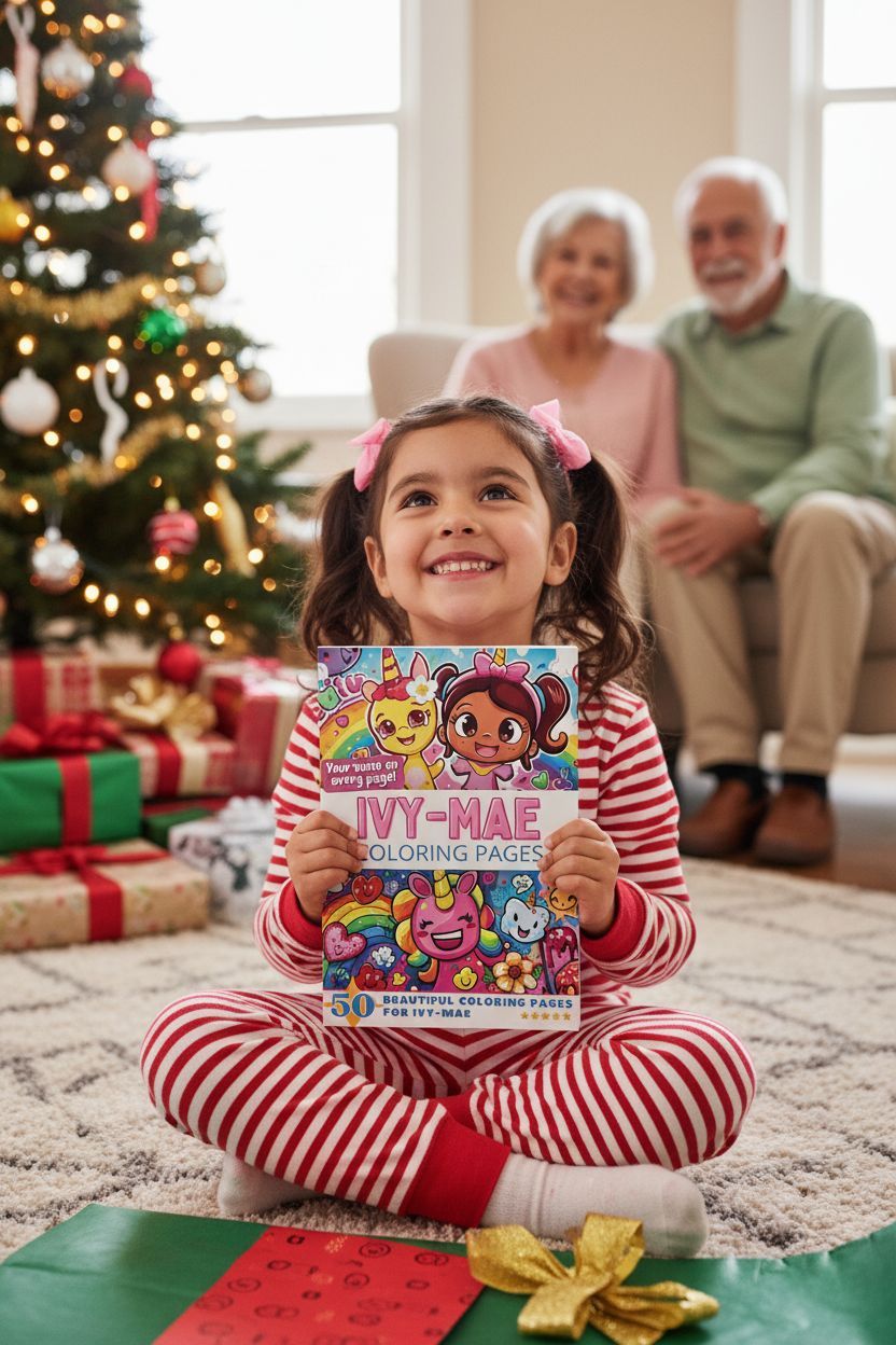 Ivy-Mae Christmas coloring pages gift