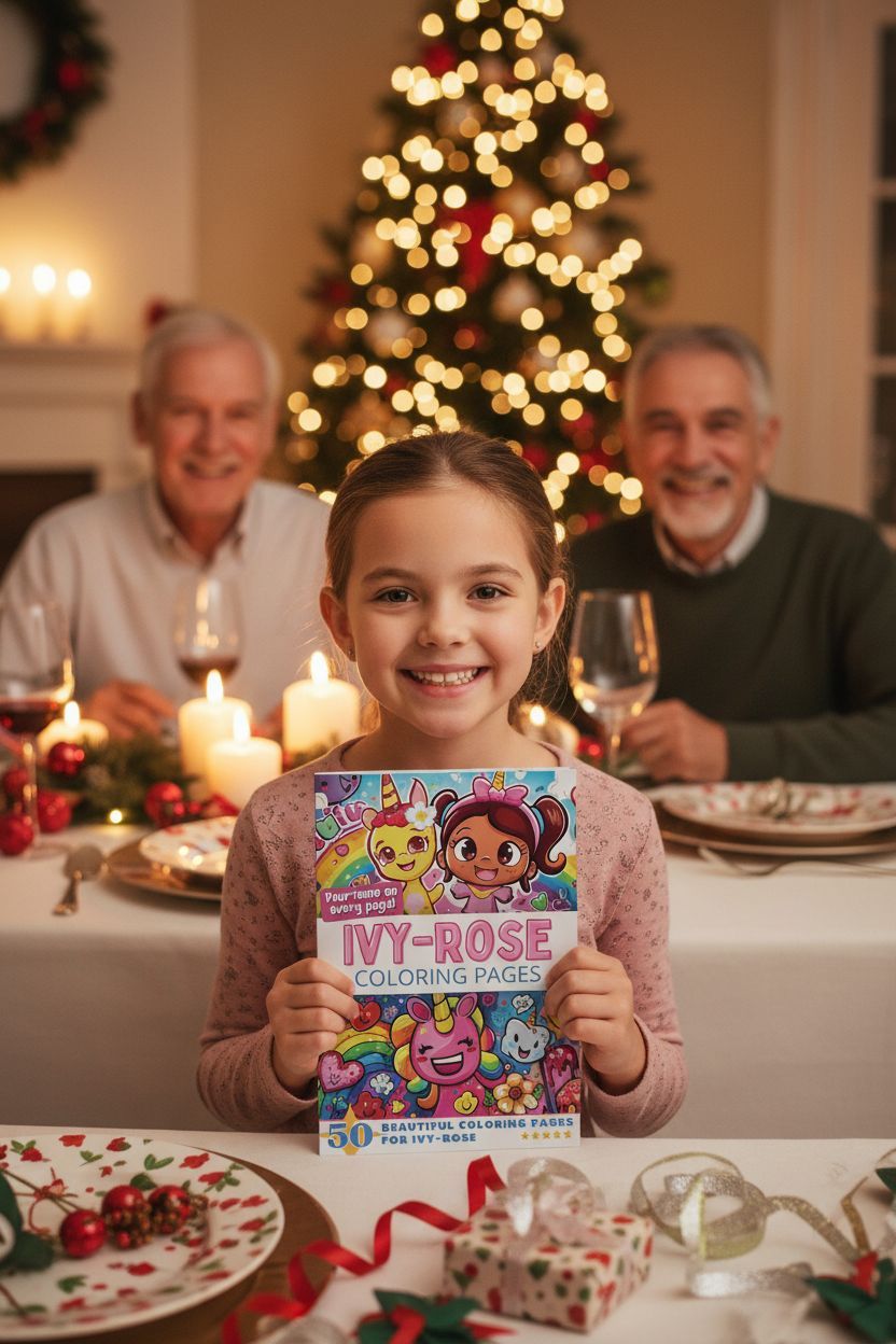 Ivy-Rose Christmas coloring pages gift