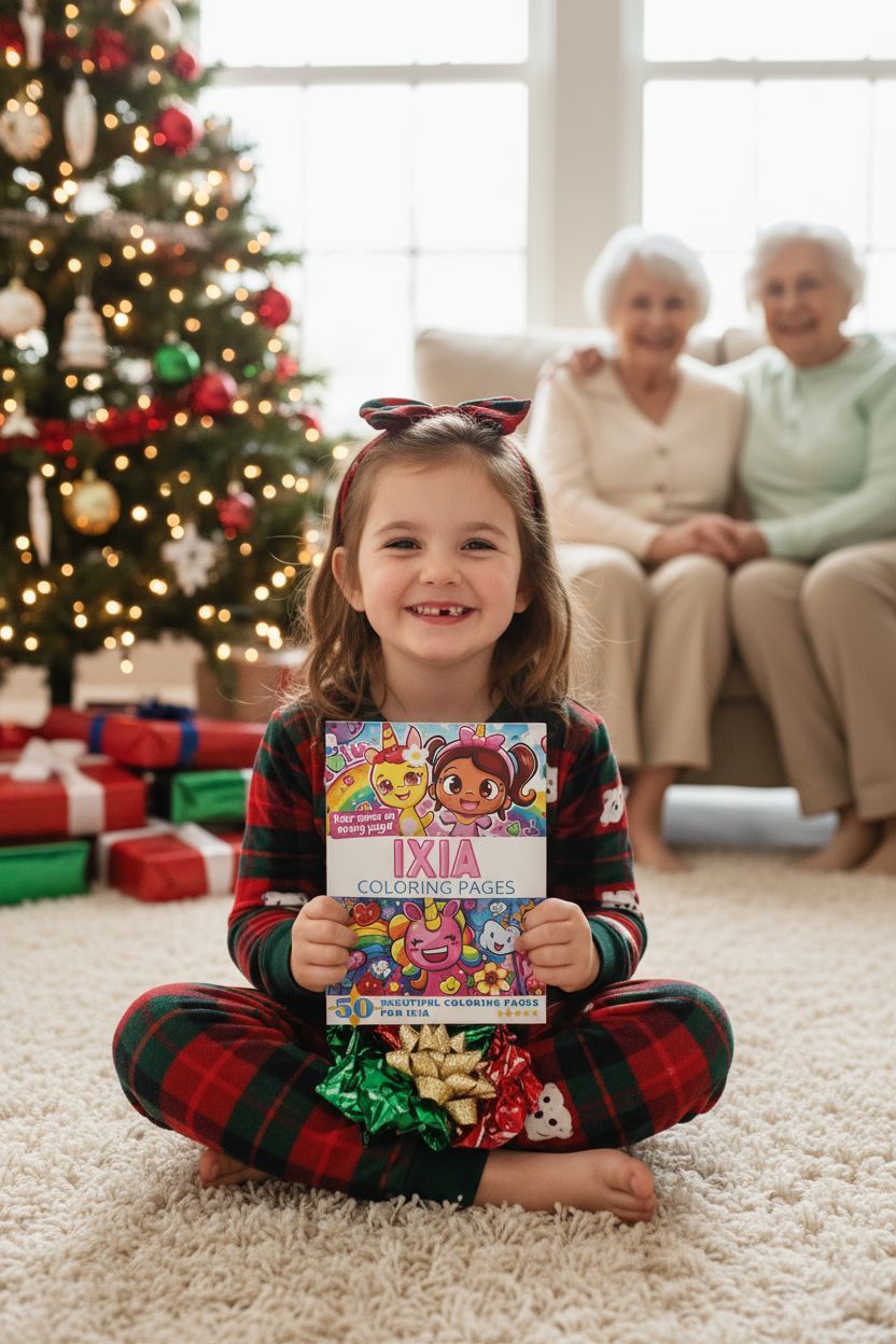Ixia Christmas coloring pages gift