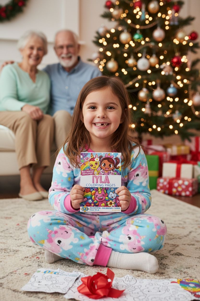 Iyla Christmas coloring pages gift