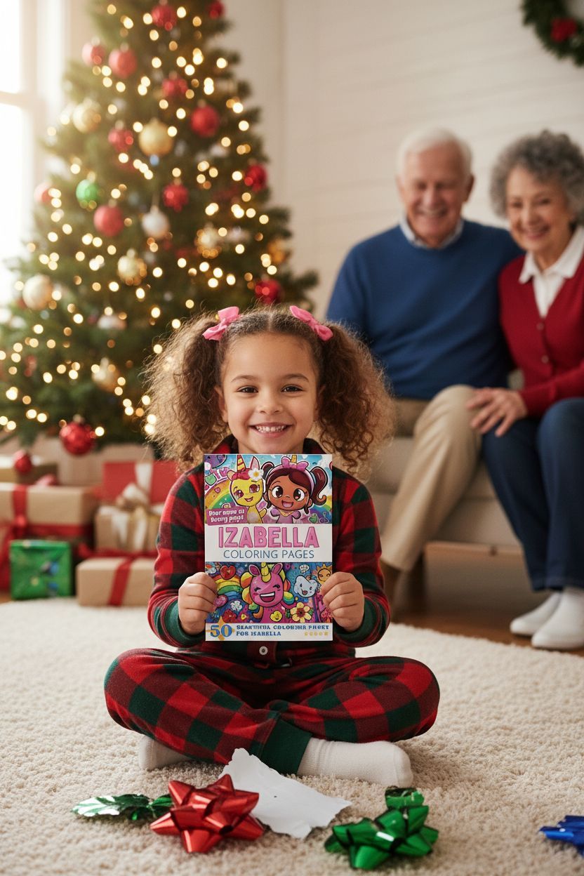 Izabella Christmas coloring pages gift