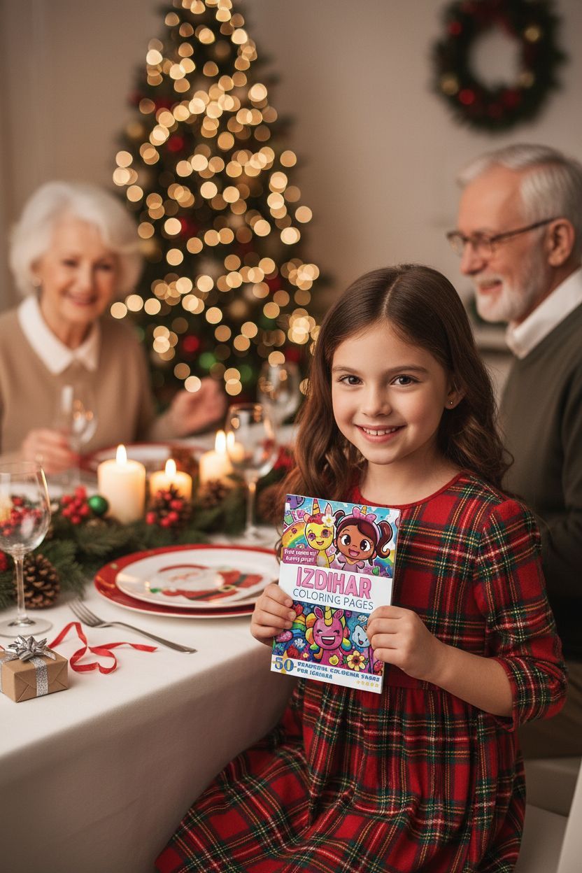 Izdihar Christmas coloring pages gift