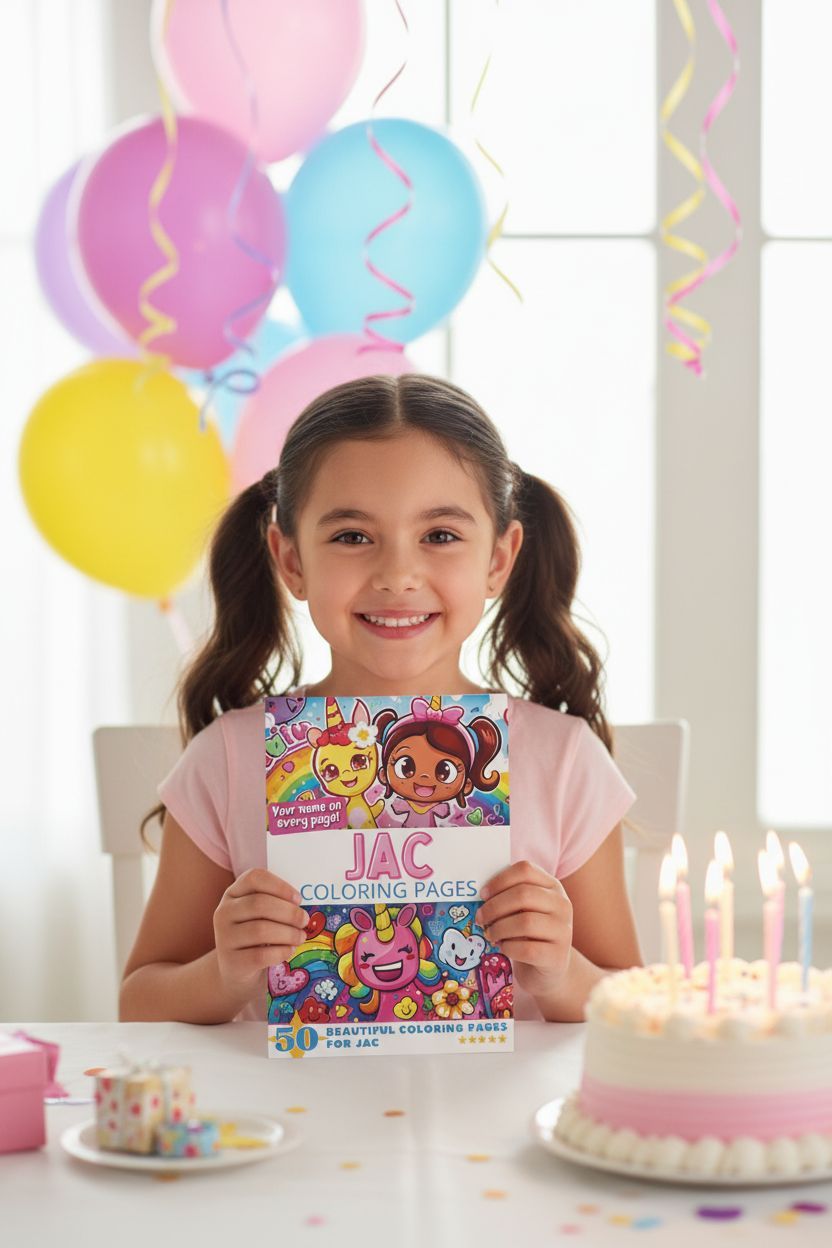 Jac coloring book in use