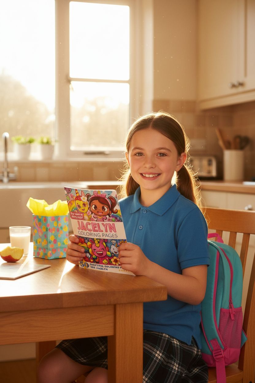 Jacelyn coloring book in use