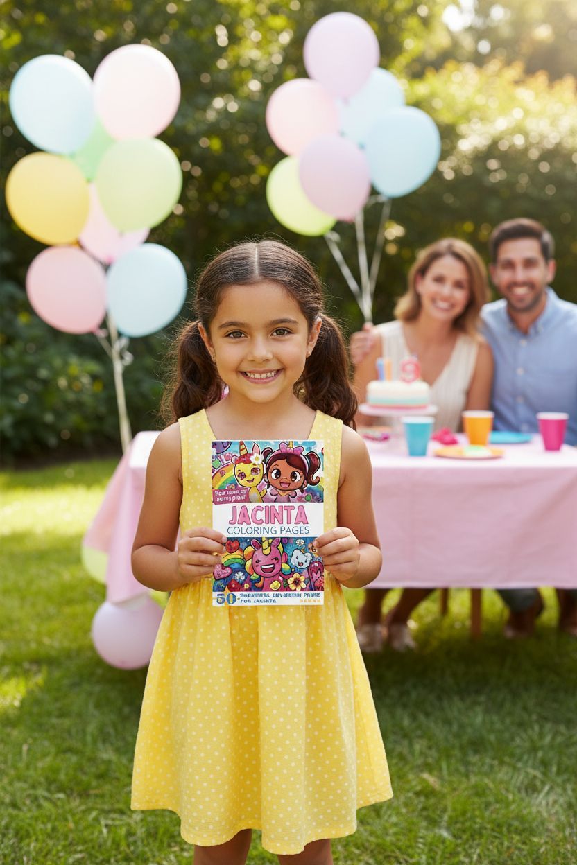 Jacinta coloring book in use
