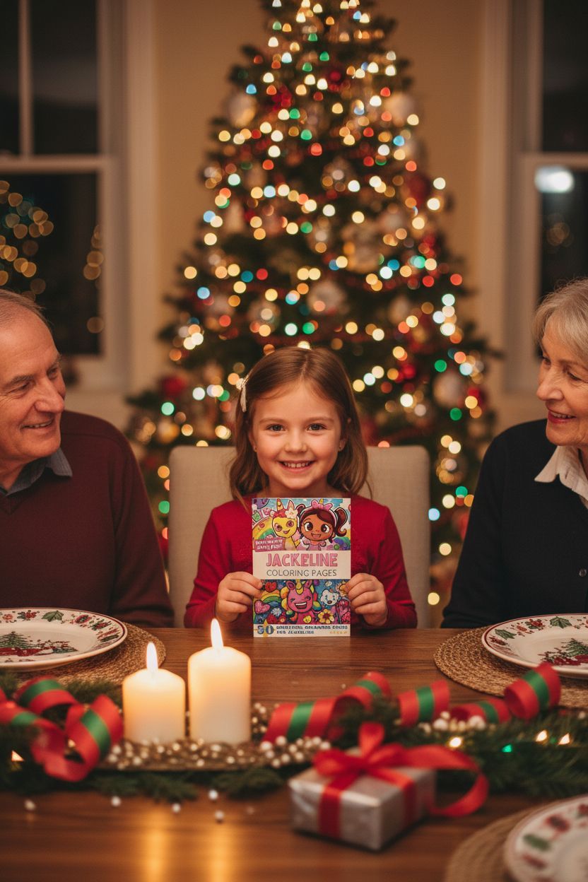 Jackeline Christmas coloring pages gift