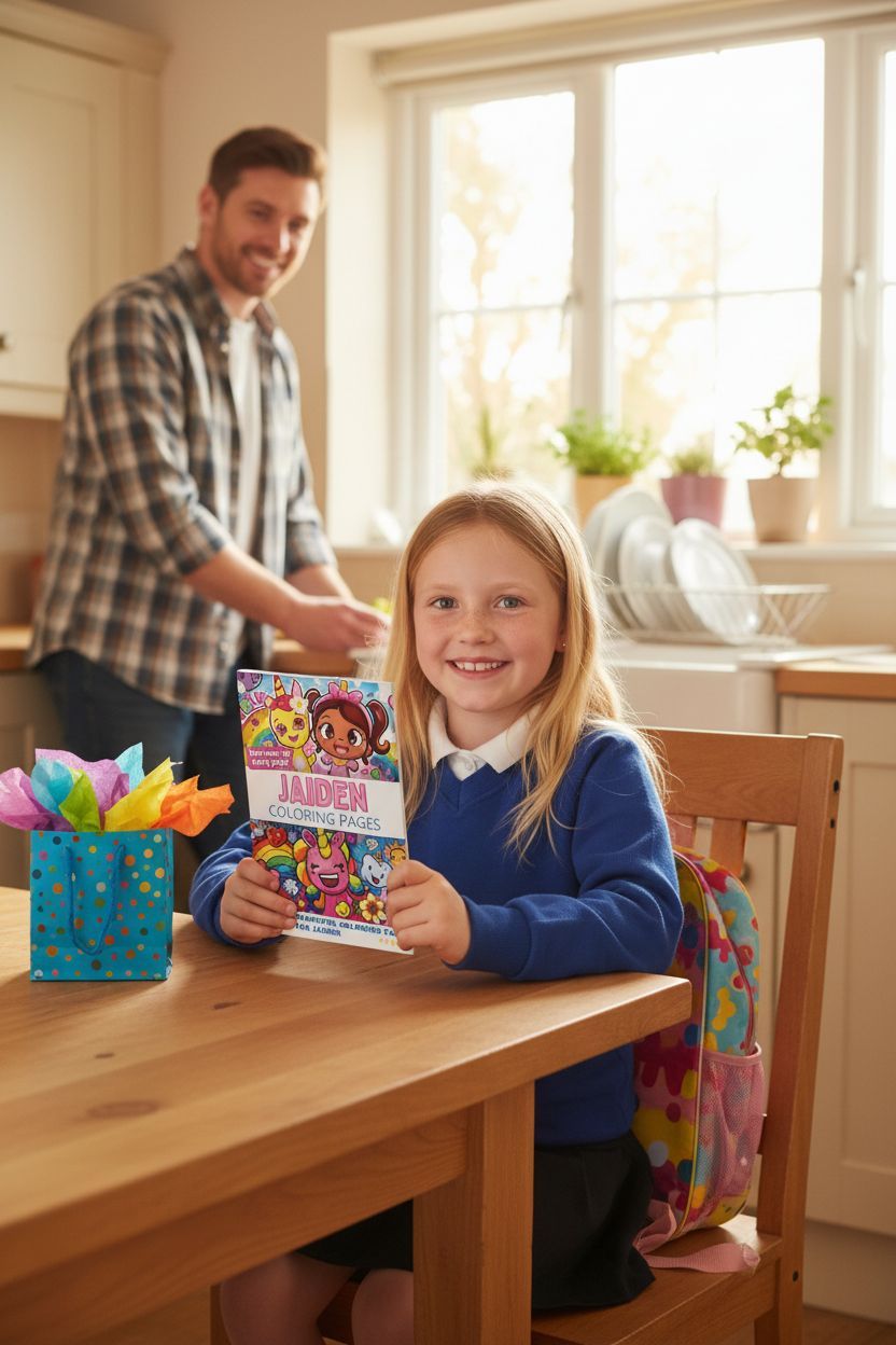 Jaiden coloring book in use