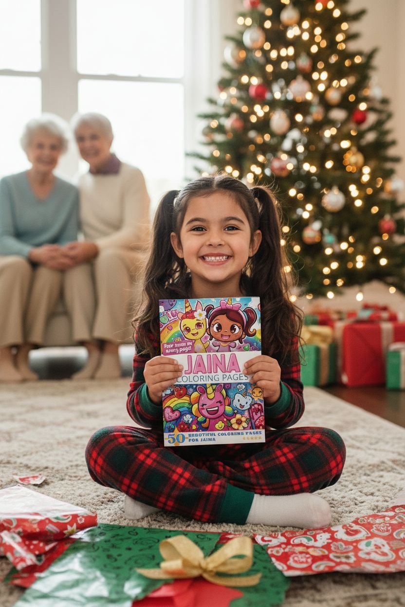 Jaina Christmas coloring pages gift