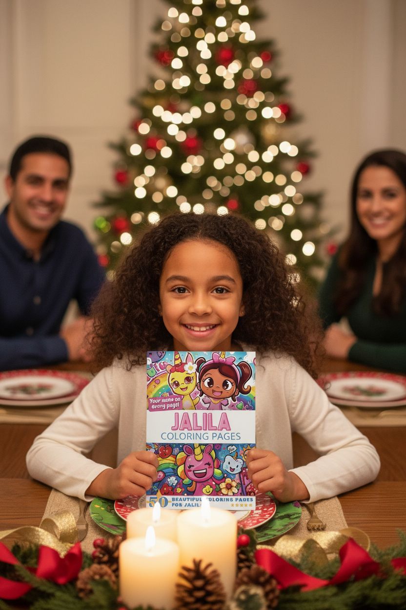 Jalila Christmas coloring pages gift