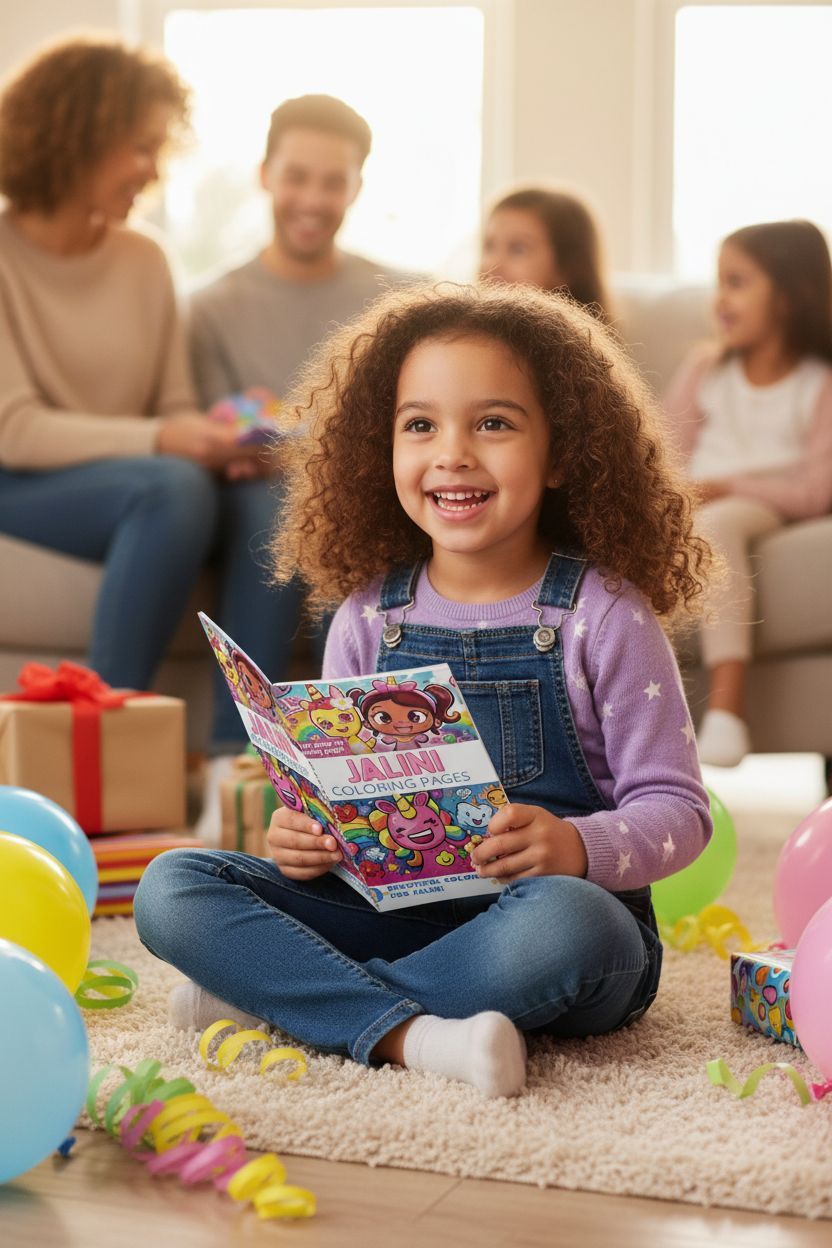 Jalini coloring book in use