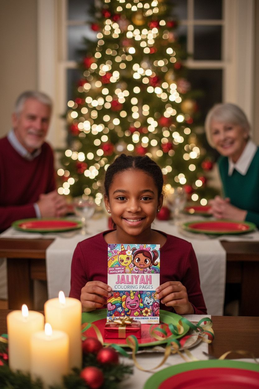 Jaliyah Christmas coloring pages gift