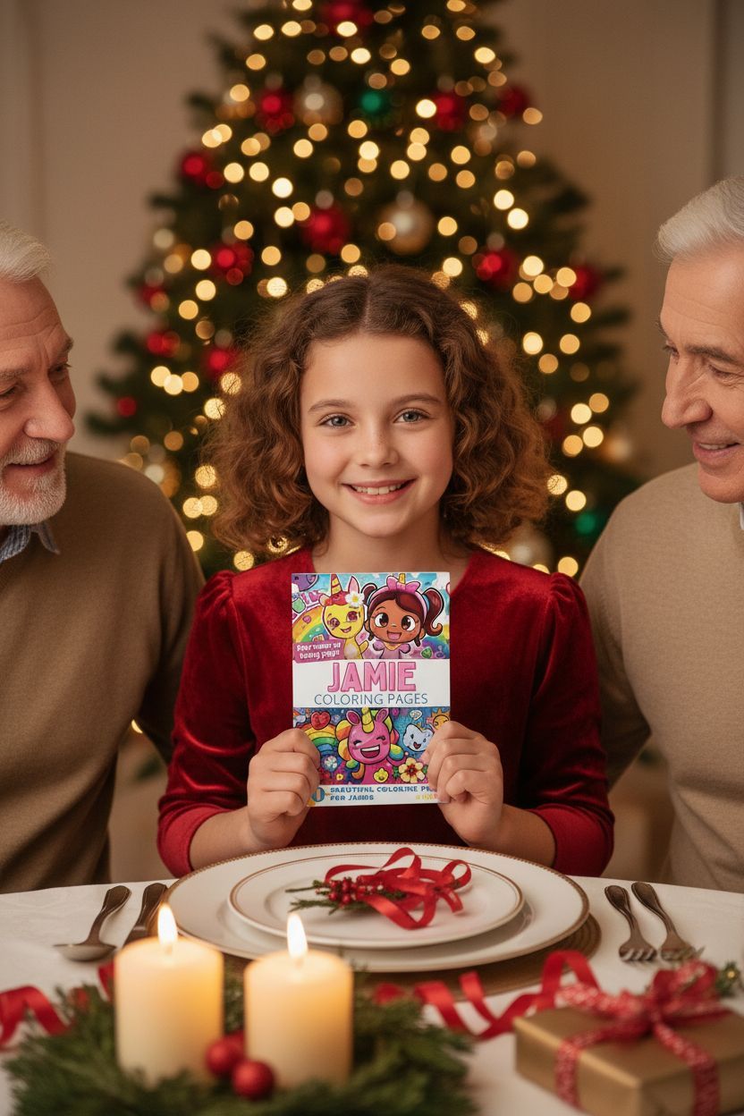 Jamie Christmas coloring pages gift