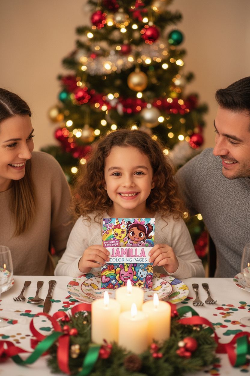 Jamilla Christmas coloring pages gift