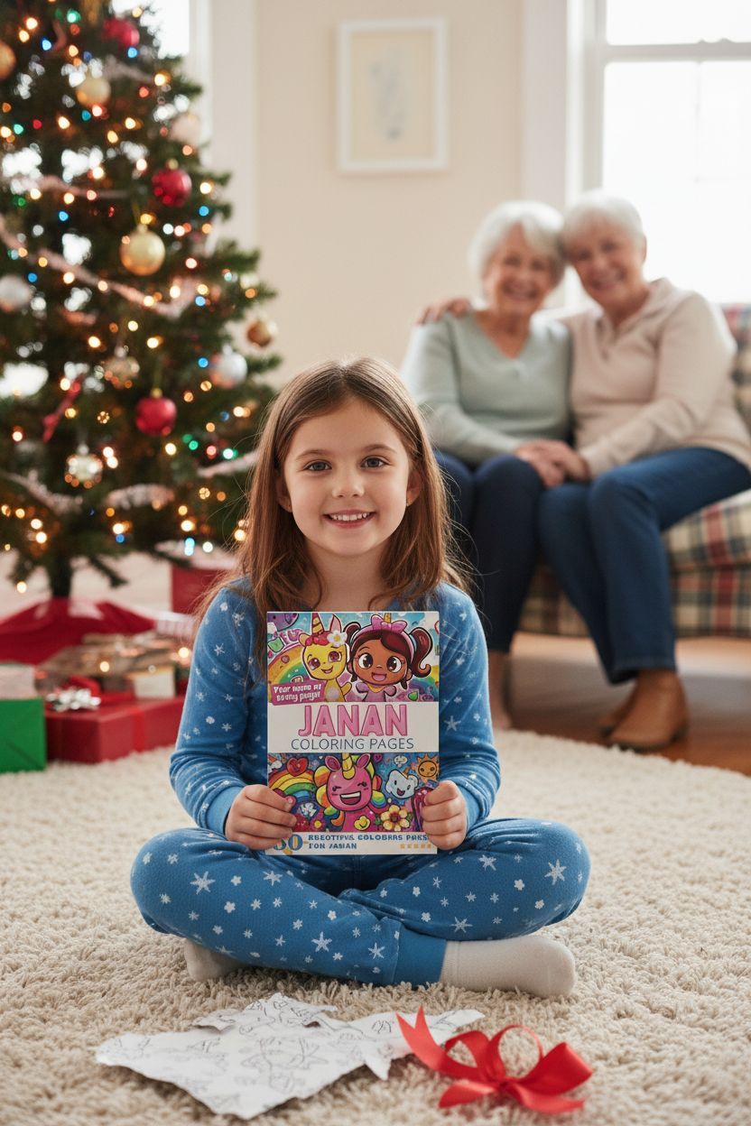 Janan Christmas coloring pages gift
