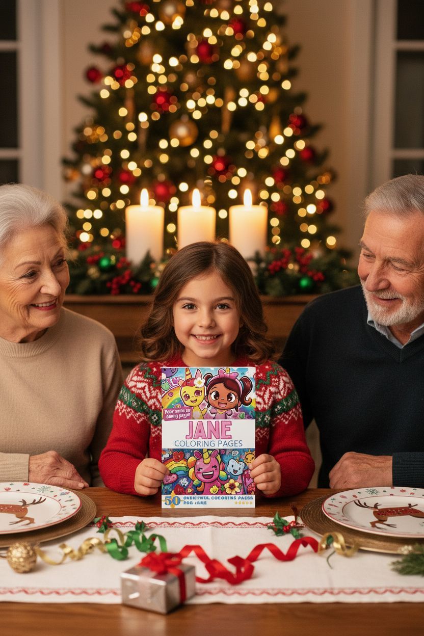 Jane Christmas coloring pages gift