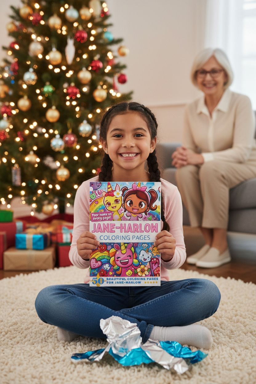 Jane-Harlow Christmas coloring pages gift