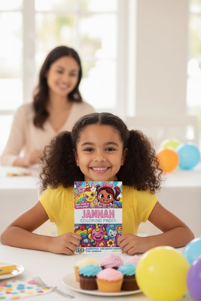 Jannah coloring book in use