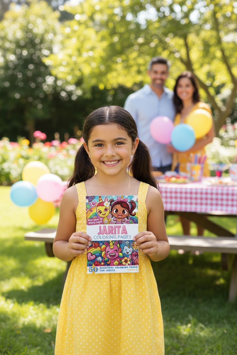 Jarita coloring book in use