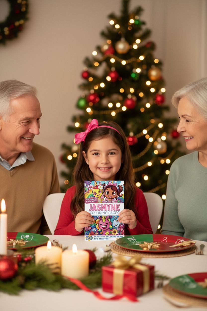 Jasmyne Christmas coloring pages gift