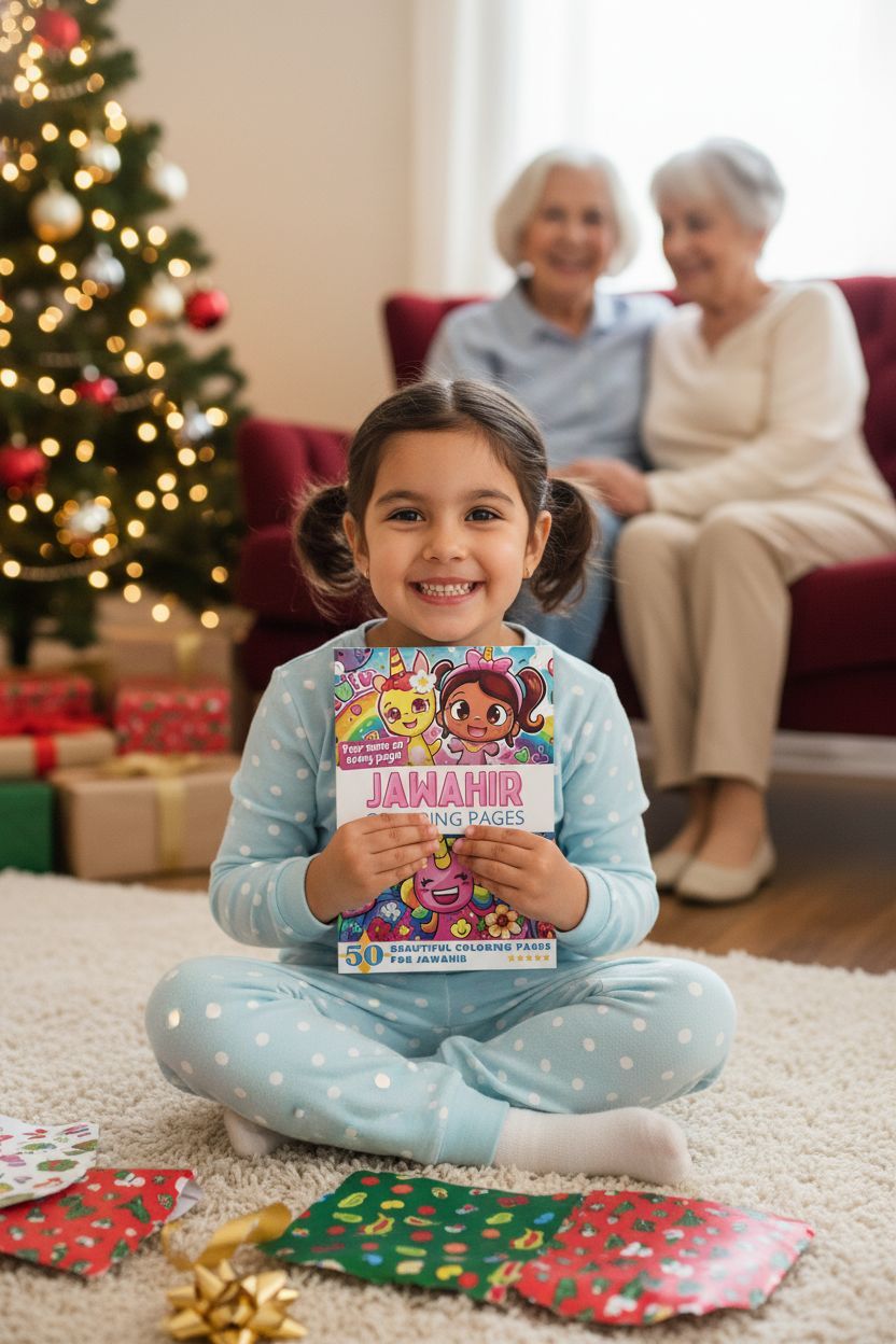 Jawahir Christmas coloring pages gift