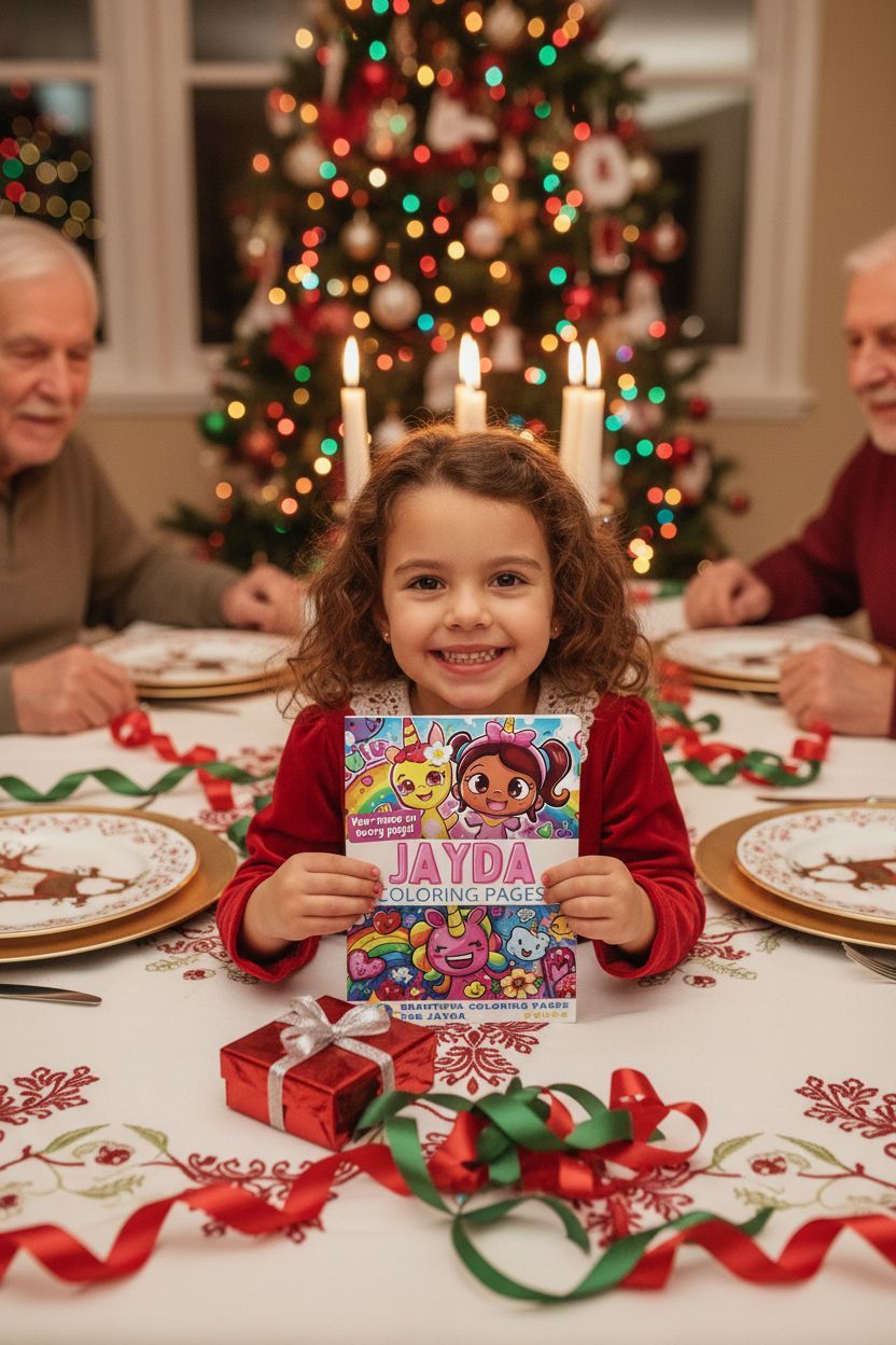 Jayda Christmas coloring pages gift