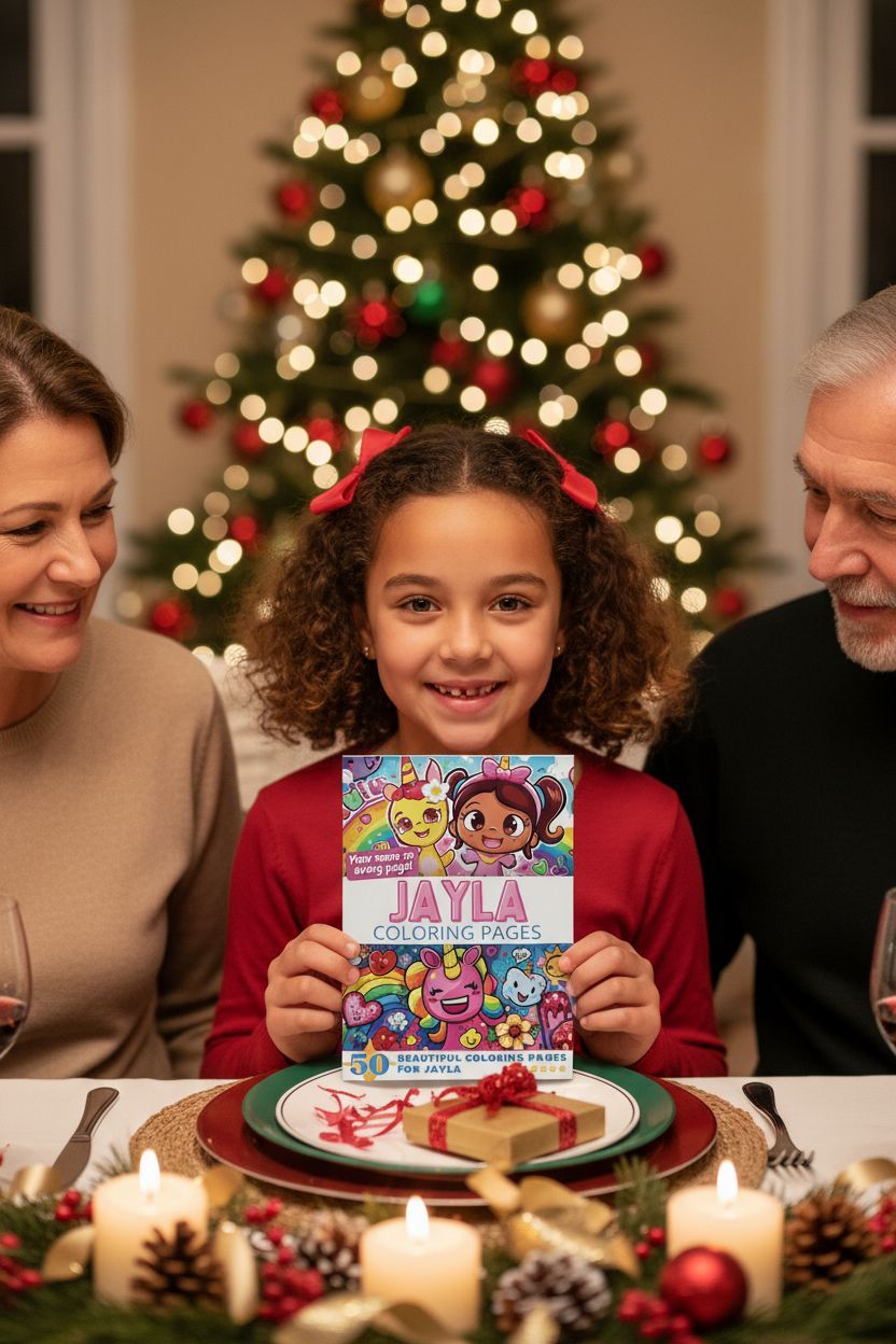 Jayla Christmas coloring pages gift